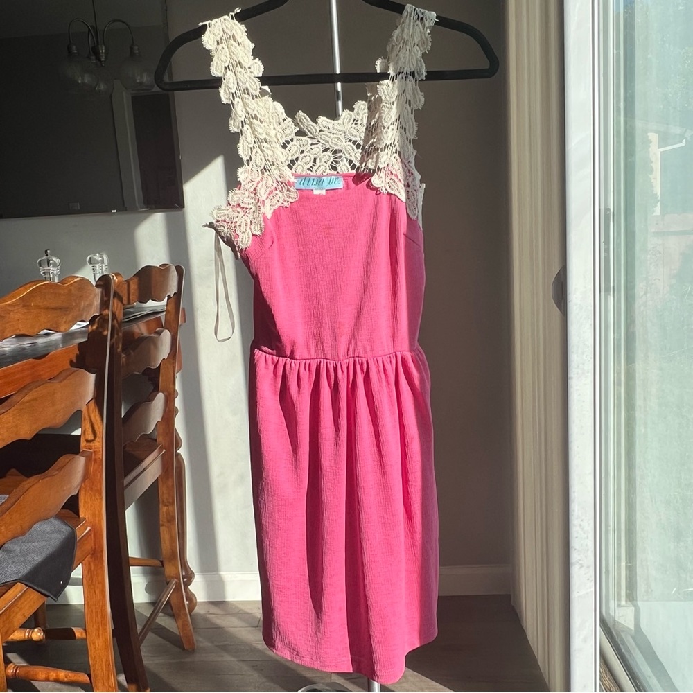 Aina Be Lace Accent Fit and Flare Dress